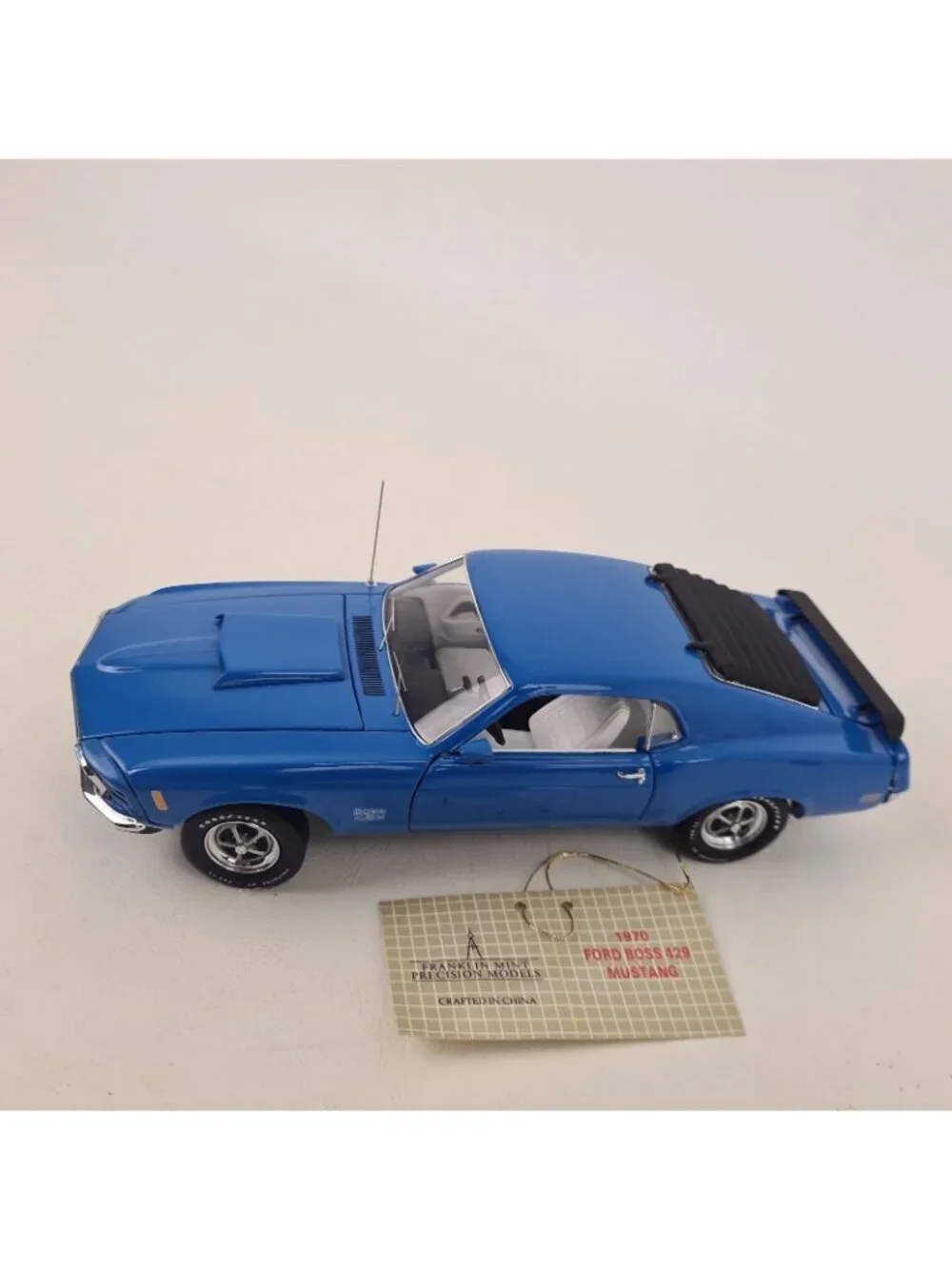 Franklin Mint Precision 1970 Ford Boss 429 Mustang Blue 1:24 DieCast B11WH07